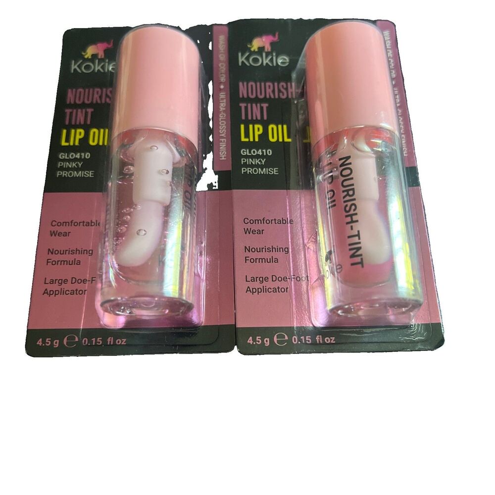 2 Kokie Nourish Tint Lip Oil Pinky Promise